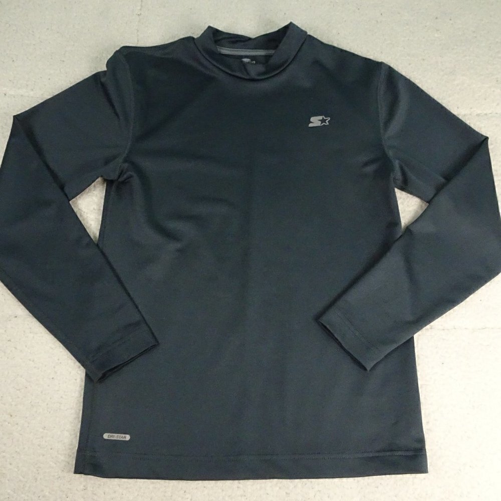 Starter Dri-Star Black Base Layer Shirt Youth Sm